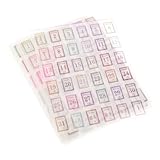 EXQUIMEUBLE 12枚 日対応カレンダーステッカー 紙製自己粘着プ ノート 日記用インデックス機能付き 手帳装飾用マーカーシール