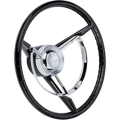 1956-57 Compatible with Ford Thunderbird Steering Wheel With Horn Button, 15 Inch