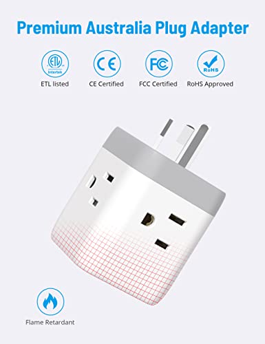 Trond PRIME NANO - TYPE I New Zealand Power Adapter - Us To Australia Power Plug Adapter thumb #3