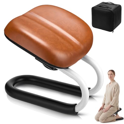 SiliFine Meditation Bench with Carrying Bag, 3 Level Adjustable Metal