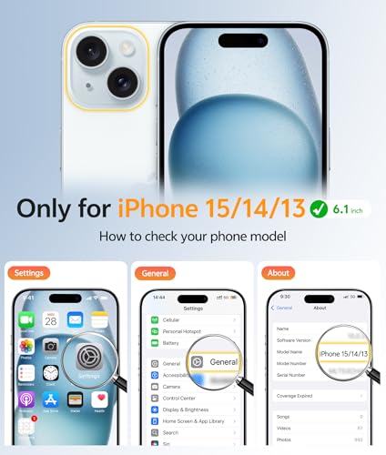 Image of FNTCASE for iPhone 15 Case: for iPhone 14 Case & iPhone 13 Case [Compatible with Magsafe] Translucent Matte Cases with [Screen Protector] Military Grade Shockproof Protective Phone Cover - Blue