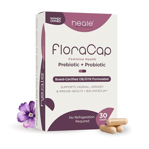 Image of FloraCap Vaginal Probiotics for Women - 30 Oral Capsules - Heale Doctor Formulated Probiotics for Feminine Health, pH, Urinary Tract & Healthy Vaginal Flora - Reduce Odor, Itching, & Discomfort