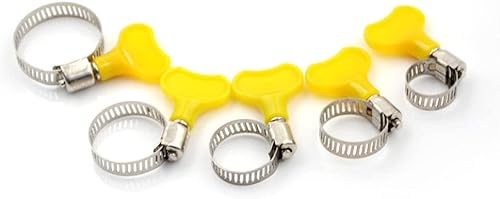 Miniatura 4 de Abrazadera de manguera de mariposa de acero inoxidable 6 piezaslote Abrazadera de tubo Homebrew Fit 0.236 in O.D  1.142 in OD Tubo Mango de
