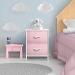 Sorbus 2-Drawer Kids Nightstand for Bedroom (Pink) - Image 2