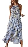 Besonderheit: Bohemiapunkt-Stil Wind Basic Dress, Ärmellos Maxikleid. Ideal für den Alltag und die Party, machen Sie es sich bequem und fühlen Sie sich cool.