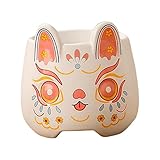 AAGAZA Kaninchenförmige Milch-Teetasse mit Griff, Bürobecher, Teelichtbecher, Keramik, 450 ml, Frühstücks-Trinkbecher für Joghurt, Reisemilch, Haferflocken, Rot/566 (Farbe: Weiß)