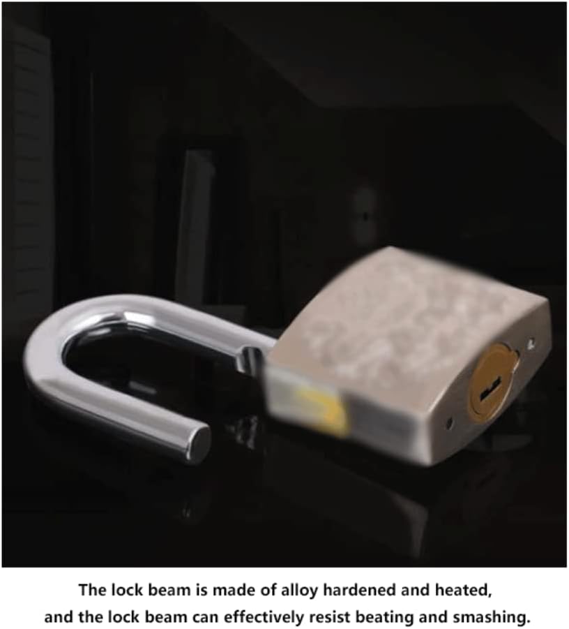 Bulk Locks Padlock with 3 Keys Key Lock Solid Stainless Steel Padlock Suitable for Door Cabinet and Drawer Outdoor Padlock