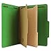 Universal 10302 Pressboard Classification Folders, Letter, Six-Section, Emerald Green (Box of 10)