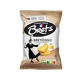 BRETS - Chips saveur beurre salé - Chips Bretonne · Pommes de Terre 100% Françaises · Extra Croustillantes · Produit en Bretagne - le sachet de 125g - Le Lot De 4