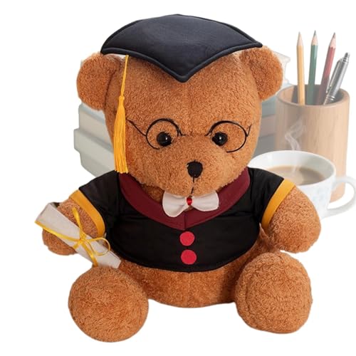 Ours en peluche avec chapeau doux pour décoration de chambre