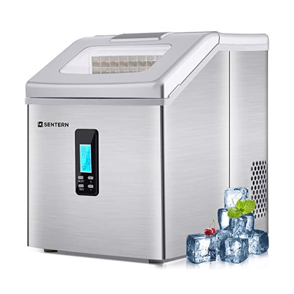 Sentern Portable Countertop Clear Ice Maker Stainless Steel Ice Making