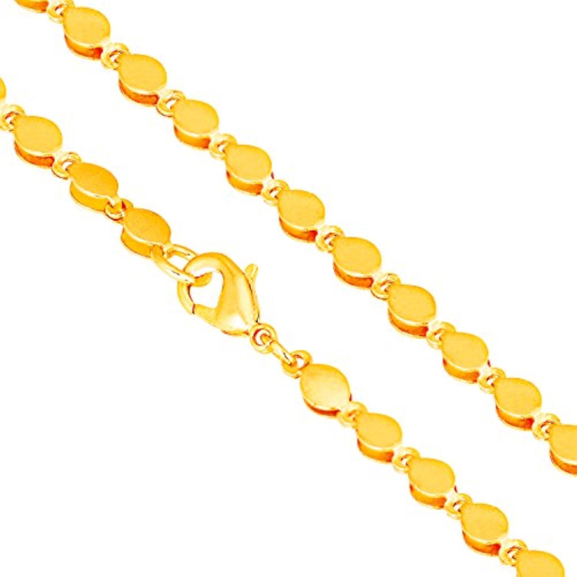 24K Gold Plated Link Necklace Combo Gift Pack of 2, Elegant