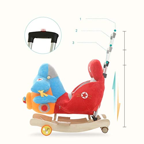 ZHANGYUEFEIFZ Schaukelpferd Plüsch Schaukeltier Pferd Rocking Horse Kinderstuhl Baby Trojanspielzeug Geschenk Nette… – Bild 7