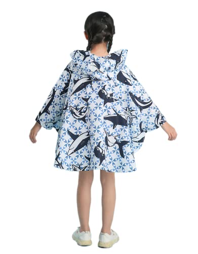 Image of Freesmily Kids Cute Raincoat Waterproof Rain Poncho Jacket Coat for Girls Boys