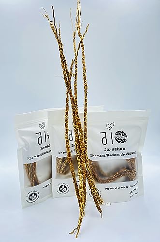 Jio Nature - Raíces de Vetiver - Khamaré - Raíces Grandes (30-40 cm) - 10 Unidades - Para Mujeres