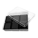 Jazuaiao Caja con acolchado de esponja – Funda protectora para anillos, diamantes, piedras preciosas y aretes, caja de exhibición de joyas de acrílico con tapa, vitrinas de joyería para diamantes