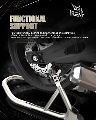 Image of RENO 10MM x 1.25 Motorcycle Swingarm Spools Slider Stand (Black, 2 Pcs) | Aluminum, Fit for BR125 KLE650 EN650 EX250F EX300 Z1000 Z750 ZRX1200 ZX1200 ZX600 ZX636 Ninja