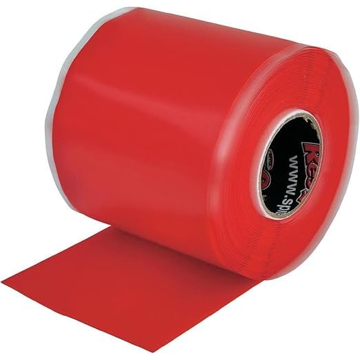 Fuite de tuyau résolue avec le ruban de réparation RESQ-TAPE rouge 3,65 m