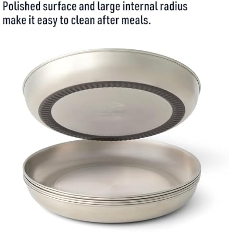 Sea to Summit Detour Stainless Steel Camp Plate, Beluga Black