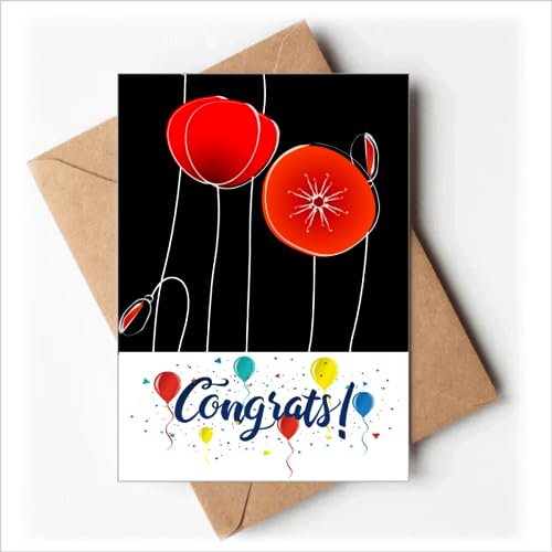 Enveloppes mariage cercles rouges pour faire-part et carte de vœux originale