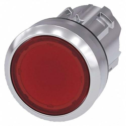 Bouton-poussoir lumineux rouge 22mm Siemens 3SU10510AA200AA0 IP67 pour commande