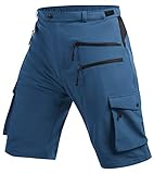 fahrradhosen herren test 【Bund weitenregulierbar】Der 2021 Neueste Version Herren MTB Shorts mit verstellbaren Klettverschlüssen versehen, das elastische Hüftband sorgt für besseren Halt.Die einfache Passform und der elastische Bund halten Sie bequem. Radhose herren das weite Design bietet hervorragende Bewegungsfreiheit.