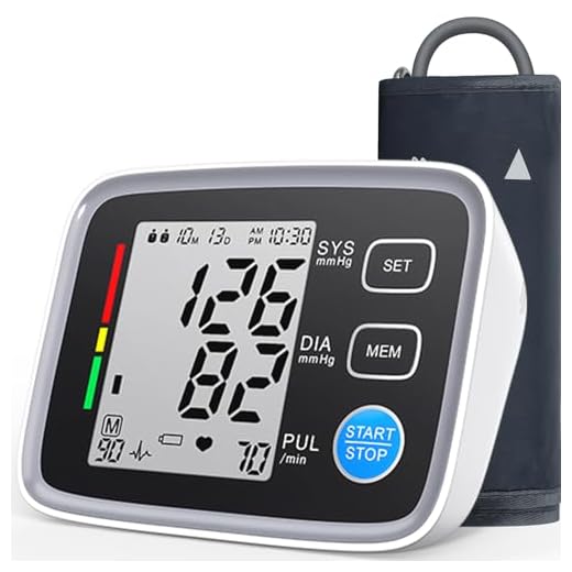 ALPHAGOMED Accurate Blood Pressure Monitor for Upper arm Adjustable BP Cuff (21 inch Cuff Long) for Home Use Automatic Upper Arm Digital Machine 180 Sets Memory Includes Batteries and Carrying Case