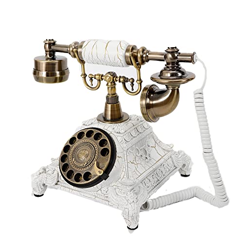 Teléfono retro con disco giratorio estilo vintage miniatura 1