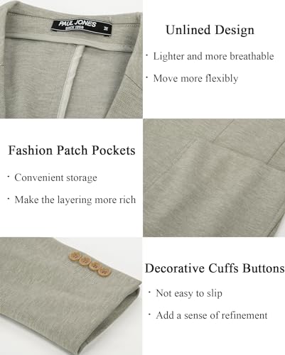 Image of PJ PAUL JONES Men's Casual Knit Blazer Suit Jackets Two Button Lightweight Unlined Sport Coat
