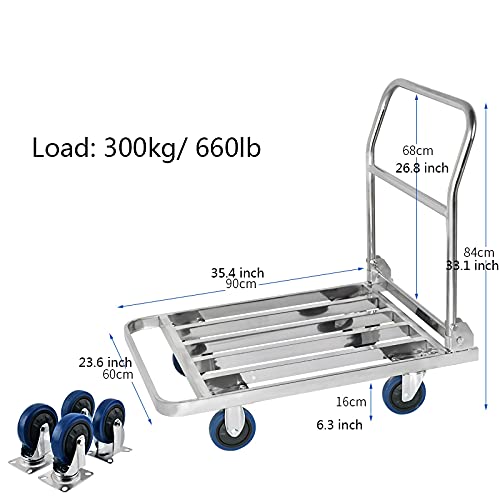 Carretilla de mano plegable de acero inoxidable miniatura 3