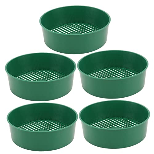 CIYODO Garden Soil Sieve 6.3 Inch Plastic Mesh Hand Tool for Soil Filtering Compost Sifting and Planting Lightweight Durable Gardening Riddle