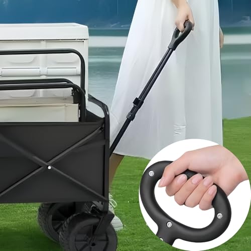 Image of Trolley Handle for Camping Wagon /Beach Shopping Cart Wagon Cart Push Handle Replacement, Portable Folding Wagon Push Spare Handle, Hand Truck Handle Accessory
