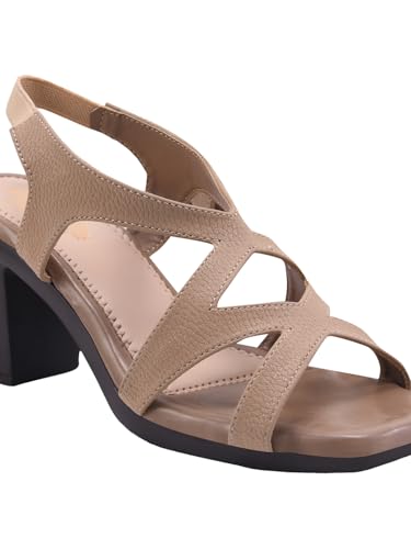 Image of Shoetopia Women's Stylish Block Heel Sandals | Comfortable Slingback Heels for Casual, Party & Office Footwear