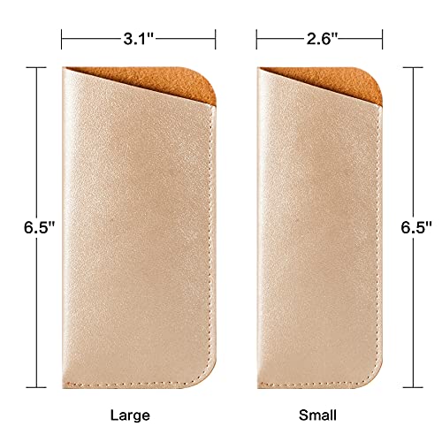 Image of TRIUMPH VISION 3 Pack Reading Glasses Pouch Soft Case Eyeglass Sleeve Slim | Alternative to Bulky Case in bag, Lightweight Lined Padded Protect Optical lens Slip in, Cute Pattern Portable for Daily Use