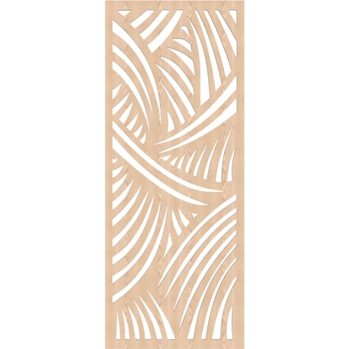 Image of Chester Decorative Pierced Fretwork Wood Wall Panels, 23 3 /8 inchW x 59 3 /8 inchH x 3 /8 inchT, Red Oak