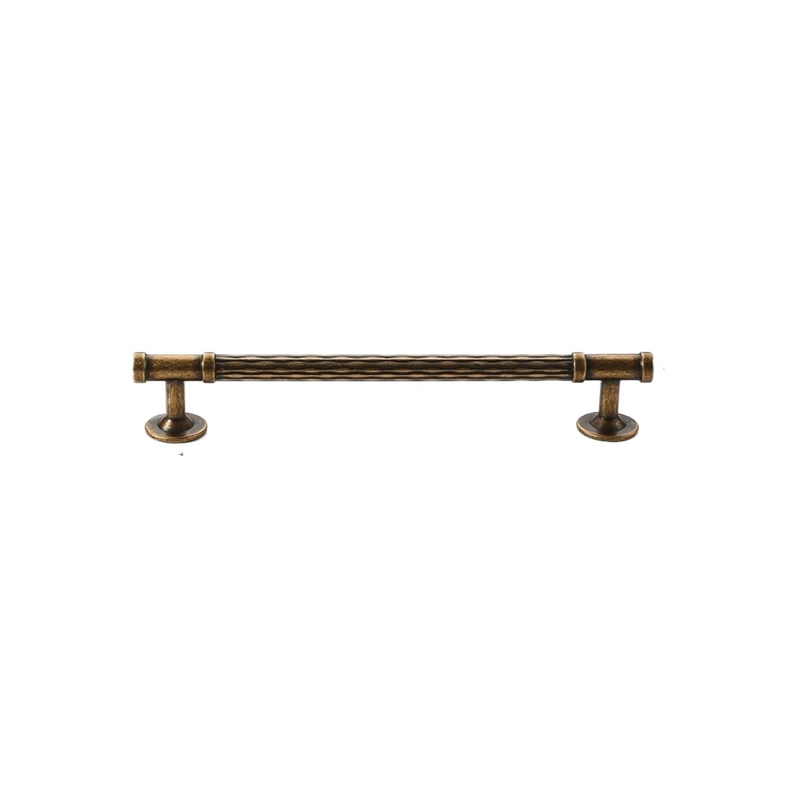 Yonmledo 11202-160Mm Brass Vintage Drawer Handles 2Pcs Yellow Antique Brass Wardrobe Door Pull Vintage Furniture Handle Single-Hole Drawer Knobs Cabinet Antique Bronze Hardware Handle(11202-160Mm)
