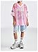 Floerns Girl's Jersey Shirt Printed Oversized Short Sleeve Mesh Tee Shirts V Neck Sport Jersey Shirts Pink 9Y