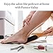 Pumice Stone Foot File - Wooden Pedicure Feet Scrubber with Handle for Callus, Dry, and Dead Skin Removal - Heel Scraper for Feet, Hands, and Body - Foot Filer for Use in Shower