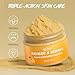 Turmeric Exfoliating Face Wash Vitamin C Facial Cleanser Microdermabrasion Exfoliator Face Scrub Foaming Cleanser Removing Blackhead Acne Moisturizing Soft Natural Skin Care for Women Men
