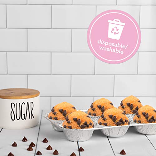 Plasticpro Aluminum Foil Muffin Pans Reusable And Disposable, Holds 6 Cupcakes / Muffin & Pie Foil Pan Pack Of 10 #TOP2