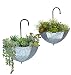 GIFTME 5 Set of 2 Galvanized Metal Umbrella Hanging Wall Planter Flower Holder Indoor or Outdoor Garden Succulent Wall Planter Set