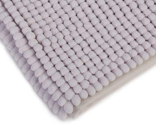 Gözze Mikrofaser Badteppich, 70 x 120 cm, Chenille, Silber, 1037-6012-070120 – Ansicht 5