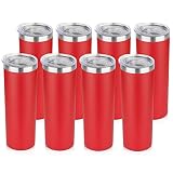 HASLE OUTFITTERS 20 oz Skinny Tumblers Bulk Set, Stainless Steel Insulated Slim...