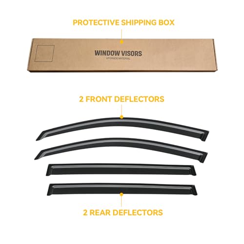 Image of Rain Guards Window Visor for Volkswagen VW Tiguan 2009-2017 Out-Channel