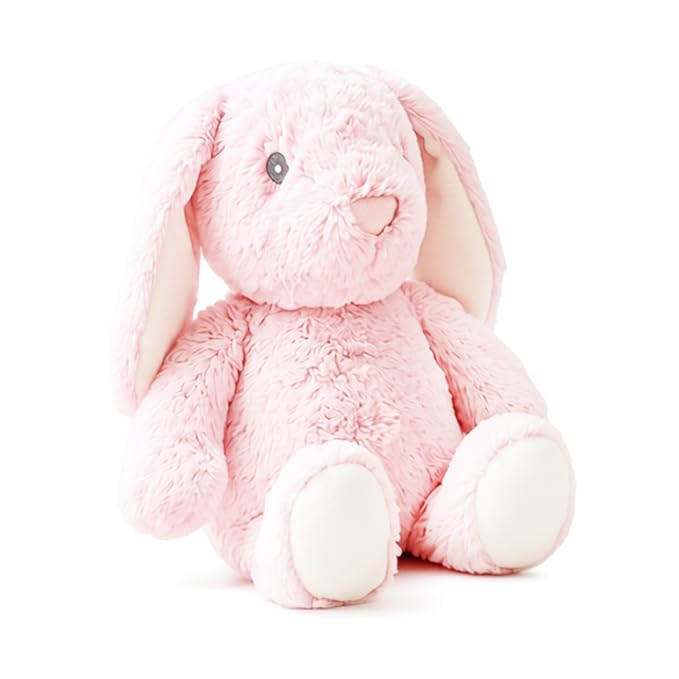 Brambleton Bears "Poppy the Bunny Plush Toy – 23cm Soft Cuddly Rabbit Teddy, Available in White, Pink, Blue, Grey & Brown, Cute Stuffed Animal Gift for Kids, Babies & Nursery Decor (Pink)