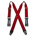 Welch Men's Elastic Button End Work Suspenders, Red