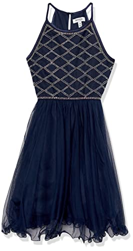 Speechless Girls' Halter Neck Fit and Flare Party Dress