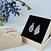 WLWDBY Handmade Dali clock earrings - Hand - drawn Roman numerals，Melting Clock Design，925 silver 14K gold-plated ear hooks，艺术垂坠耳环，独特女性礼物