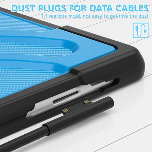 Coque Microsoft Surface Pro 13" antichoc avec support intégré bleu robuste - 4