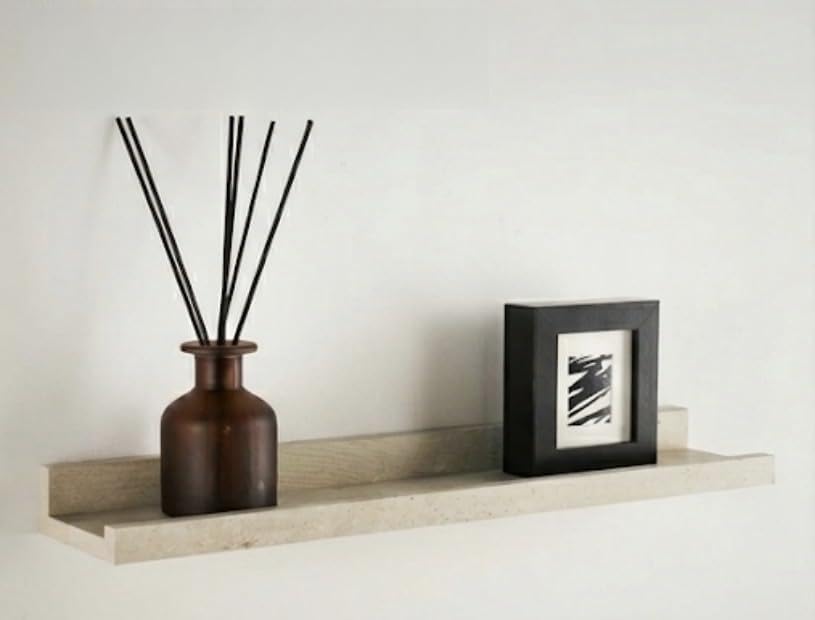New ||Amazing Floating Wall Shelf, Travertine Texture Finish, 48cm Length, 12cm Depth, Modern Home Decor||